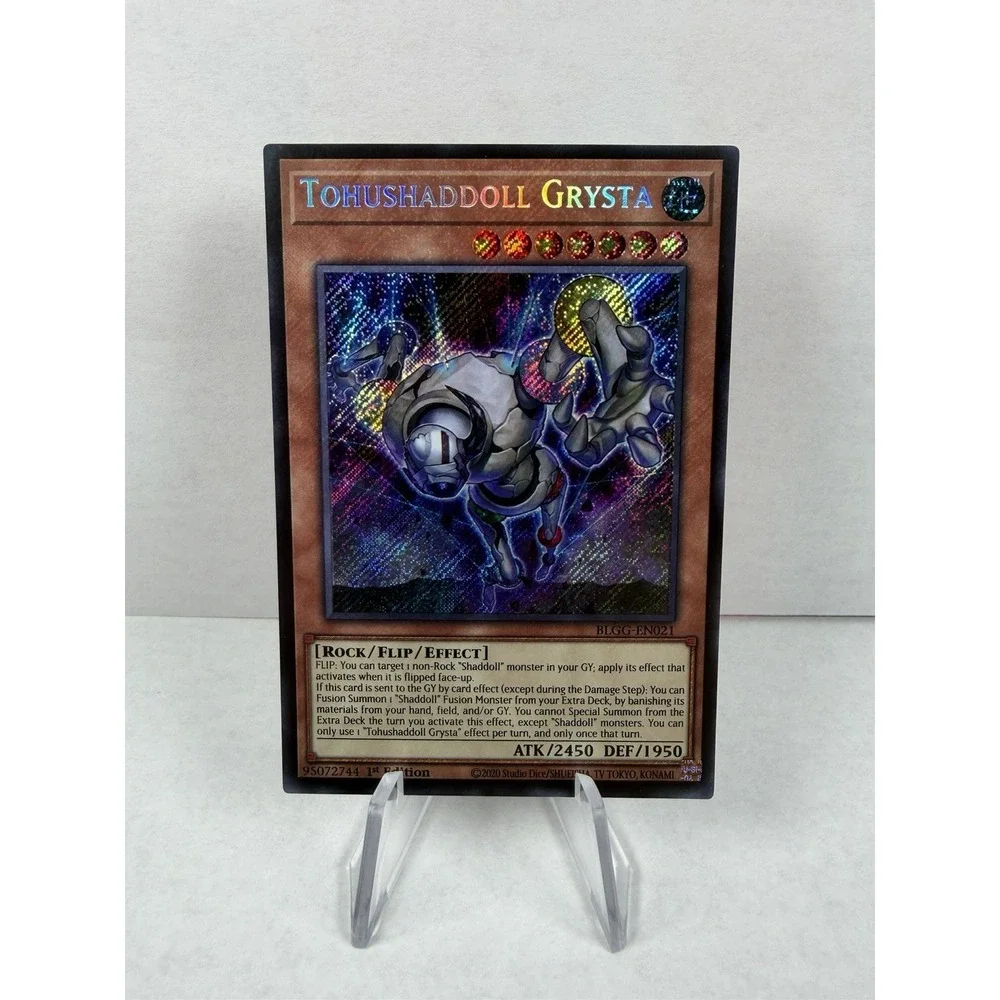 1ST EDITION TOHUSHADDOLL GRYSTA SECRET RARE BLGG-EN021 YUGIOH CARD